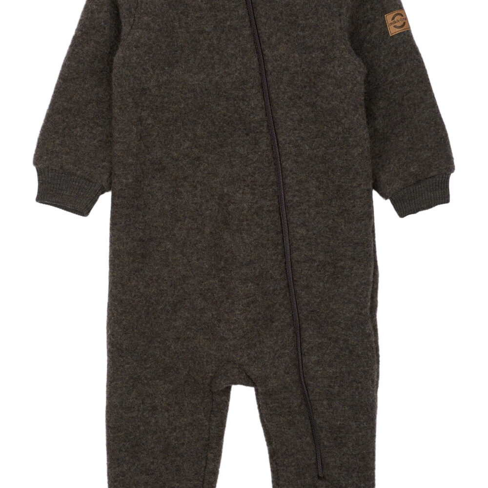 Meriinofliisist kombe soonikutega -  Dark Brown Melange - Image 2