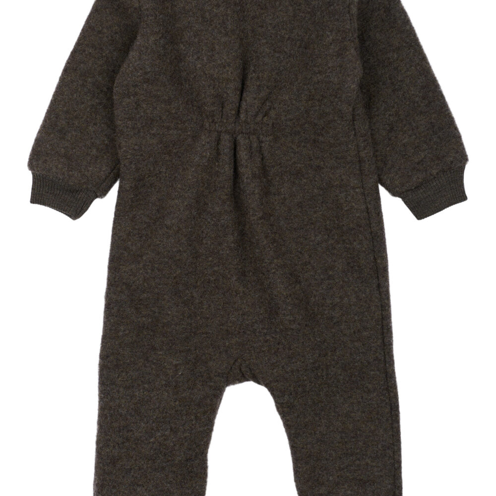 Meriinofliisist kombe soonikutega -  Dark Brown Melange - Image 3