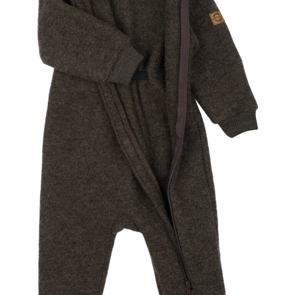Meriinofliisist kombe soonikutega -  Dark Brown Melange - Image 4
