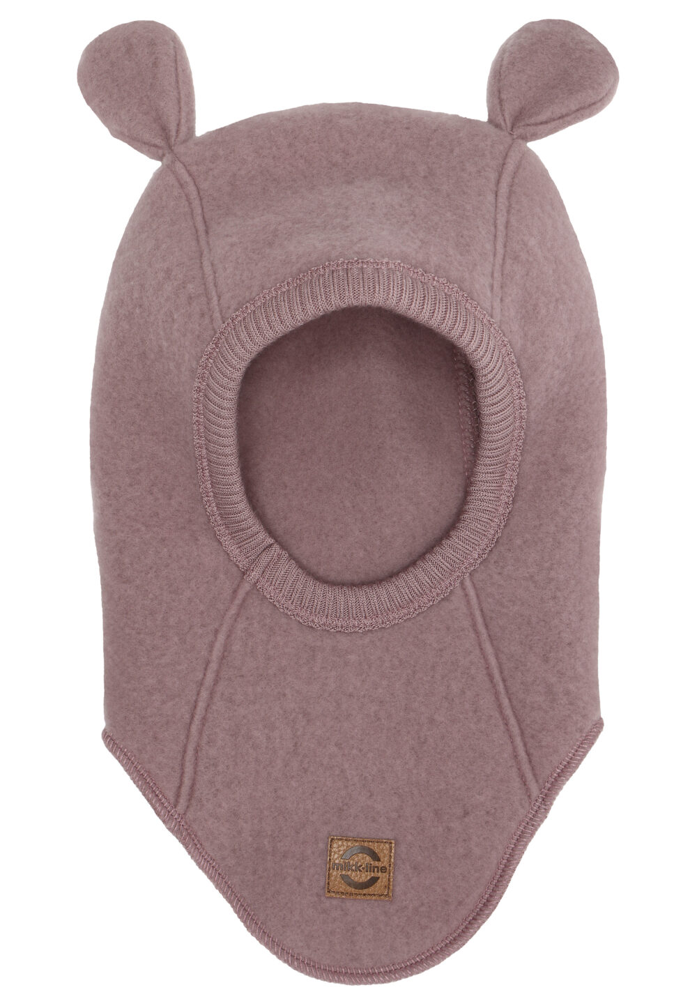 Meriinovillane tuukrimüts kõrvadega - Twilight Mauve