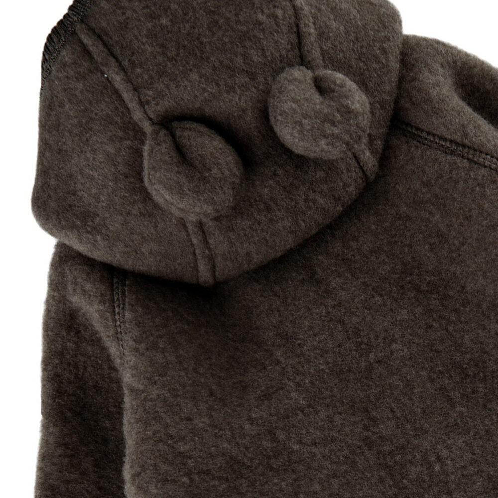 Meriinofliisist kombe kõrvadega - Dark Brown Melange - Image 4