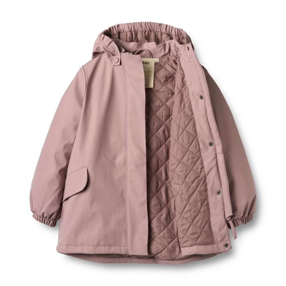 Tepitud voodriga vihmajope Rika - Dusty lavender - Image 3