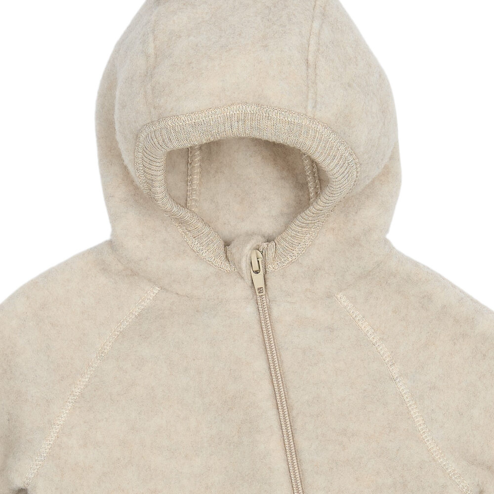 Meriinofliisist kombe kõrvadega -  Melange Offwhite - Image 9