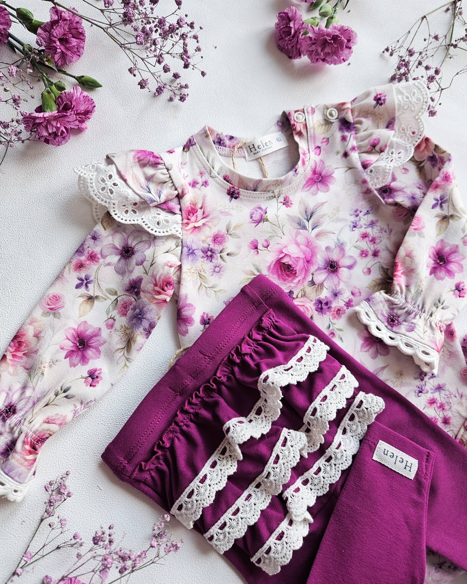 Legginsid - Fuksia (volangidega) - Image 2