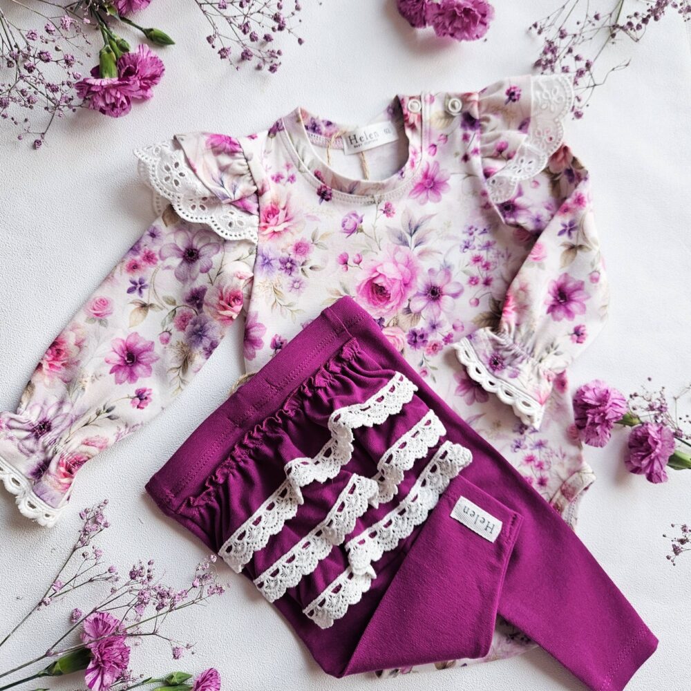 Legginsid - Fuksia (volangidega)