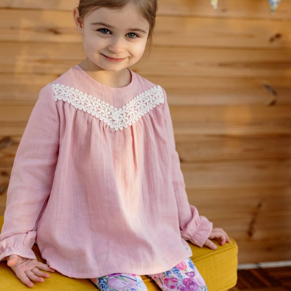 Tuunika - Heleroosa (musliinist)