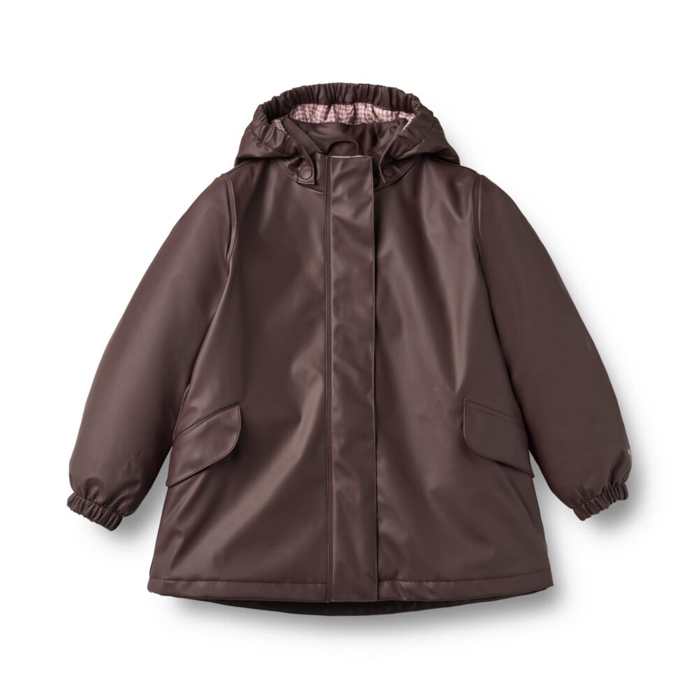 Wheat Rika tepitud voodriga vihmajope – Chocolate Plum