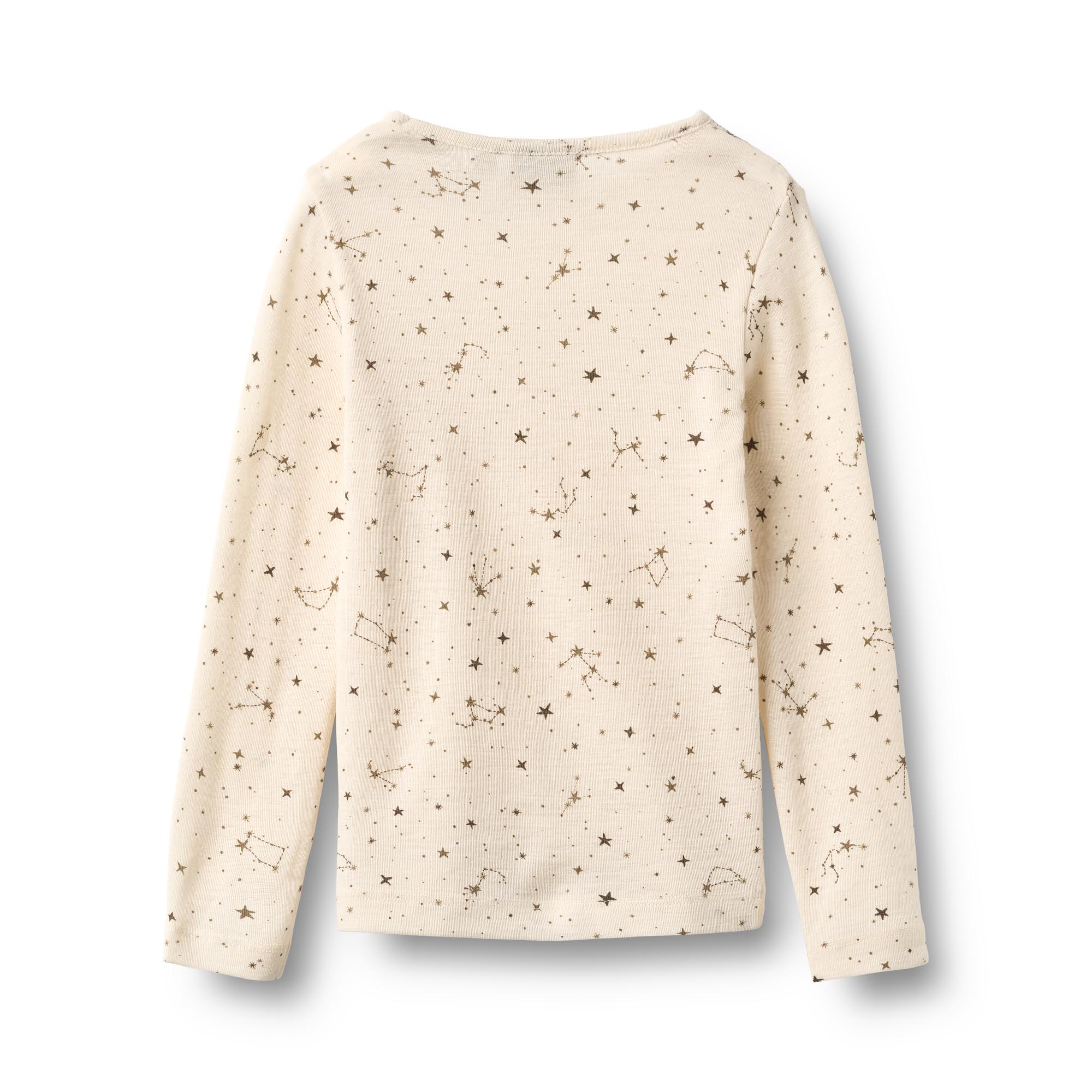 Wheat Alfie pikkade varrukatega meriinovillane pluus – Eggshell Stars - Pilt 3